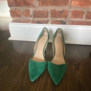 Banana Republic Suede Green Heels Size 9